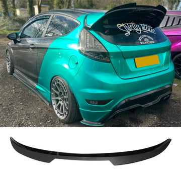 Rear Spoiler For Ford Fiesta MK7 MK7.5 ST ST Line 2008-2017 Rear Extension Lip Gloss Black
